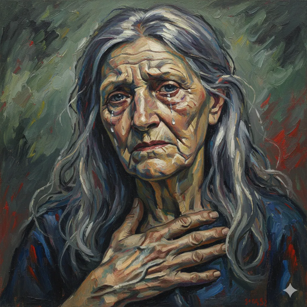 Expressive portrait painting